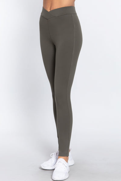Seagull-shaped Mid-rise Ponte Pants