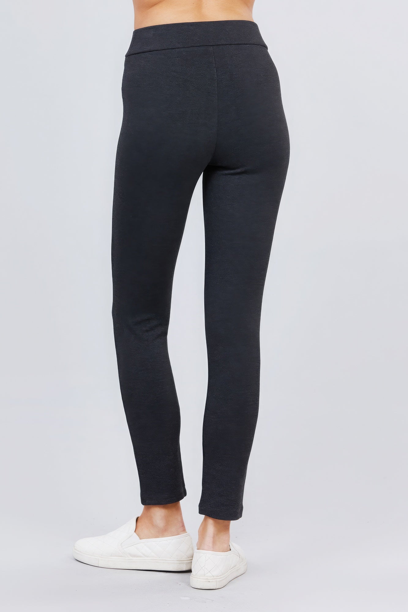 Seagull-shaped Mid-rise Ponte Pants