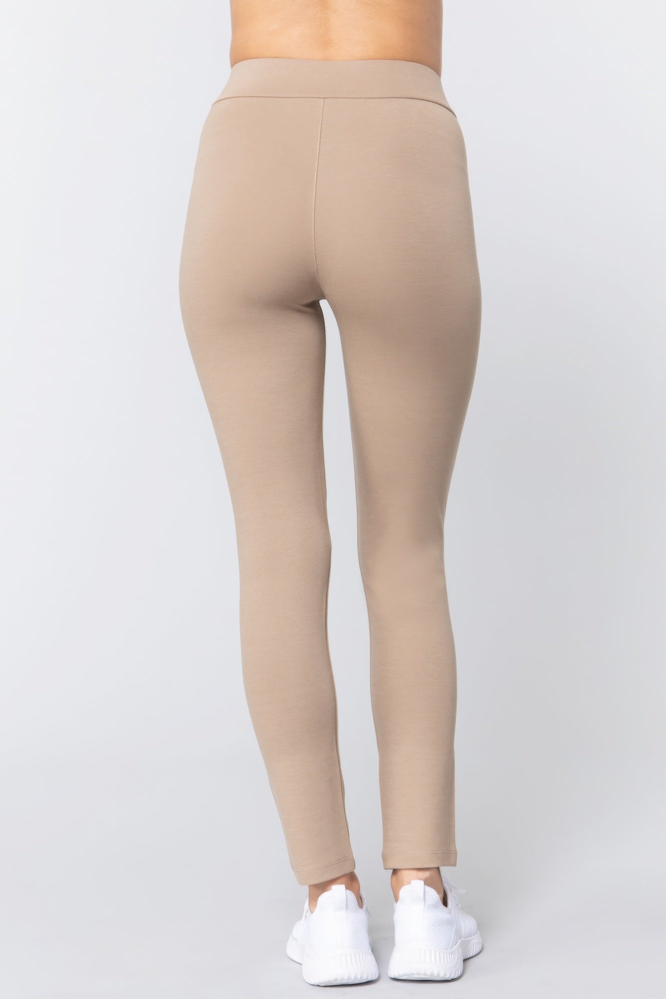 Seagull-shaped Mid-rise Ponte Pants