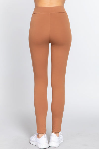Seagull-shaped Mid-rise Ponte Pants