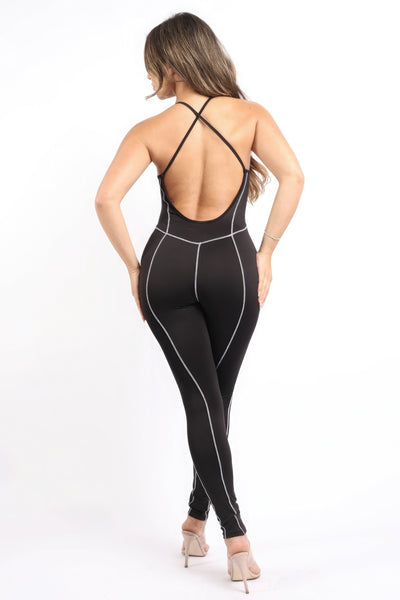 Overlock Line Jumpsuit