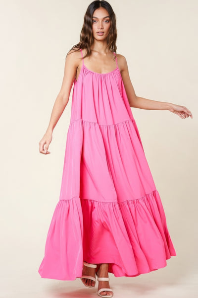 A-Line Maxi Sun Dress With Pockets - Fashions Envy