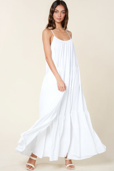 A-Line Maxi Sun Dress With Pockets - Fashions Envy