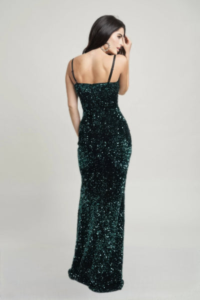 Cecily Teddy Velvet Corset Maxi Dress - Fashions Envy