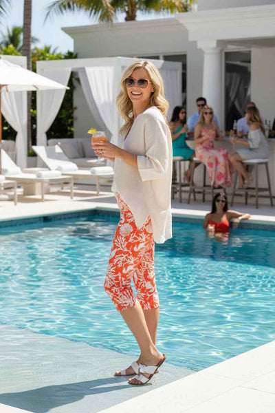 Pull-On Capri Pants - Summer Print Style