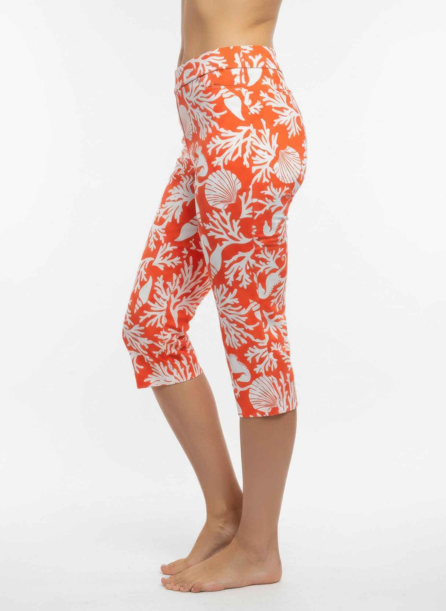 Pull-On Capri Pants - Summer Print Style