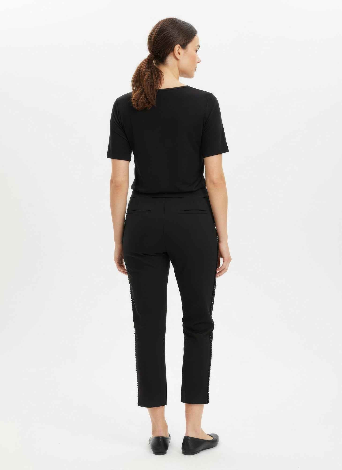 Zac & Rachel Slim Ankle Pants - Ruffle Pocket Detail
