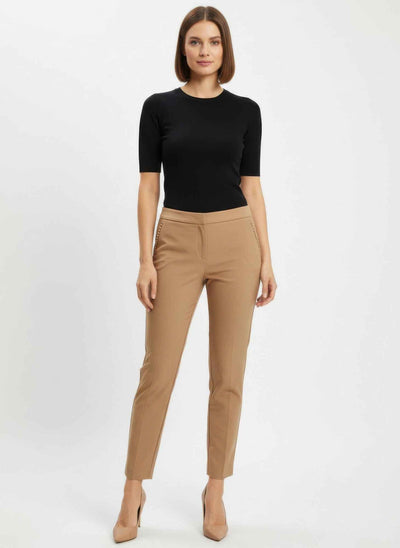 Zac & Rachel Slim Ankle Pants - Ruffle Pocket Detail