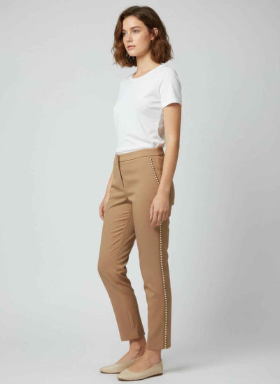 Zac & Rachel Slim Ankle Pants - Ruffle Pocket Detail