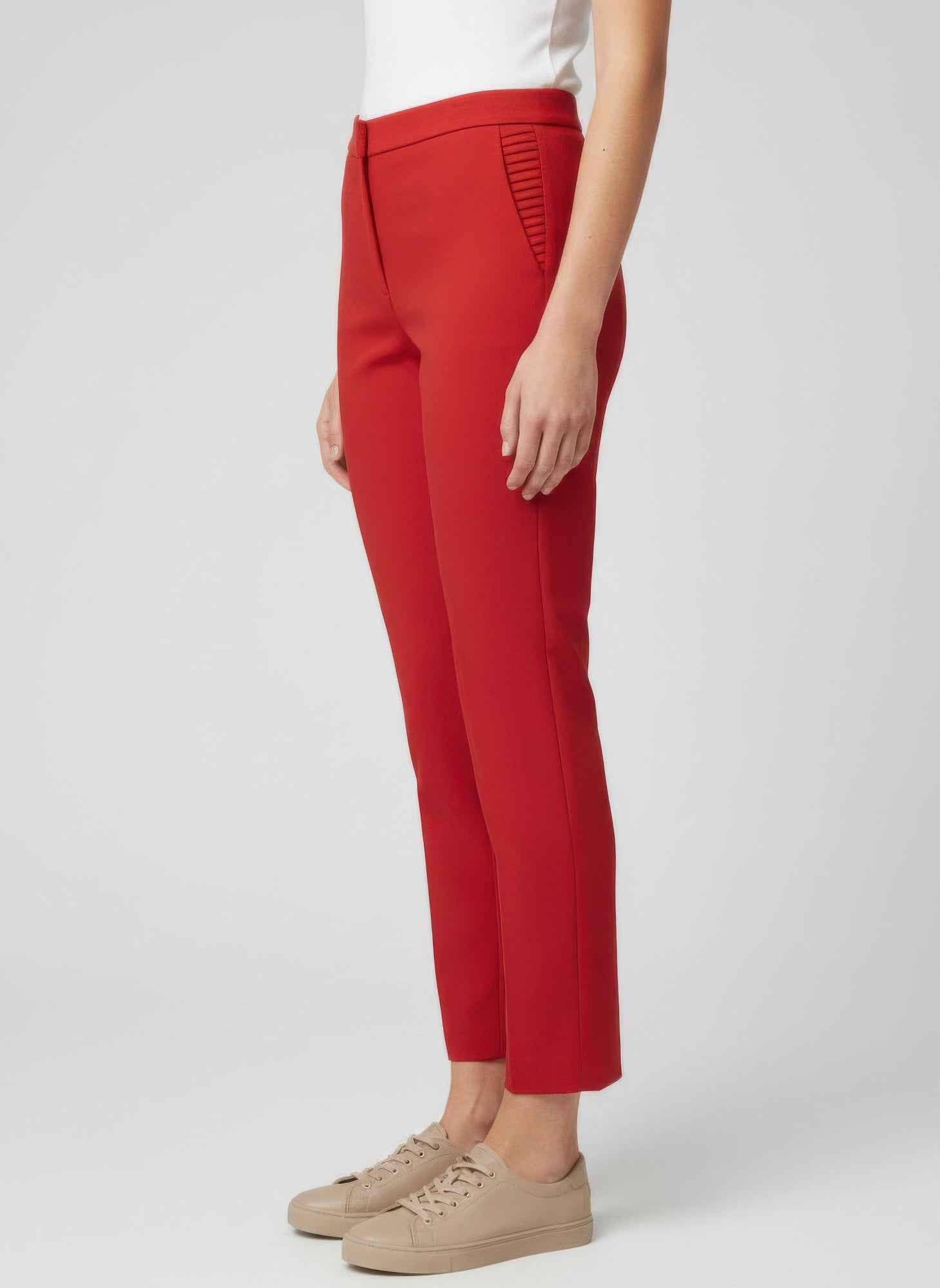 Zac & Rachel Slim Ankle Pants - Ruffle Pocket Detail