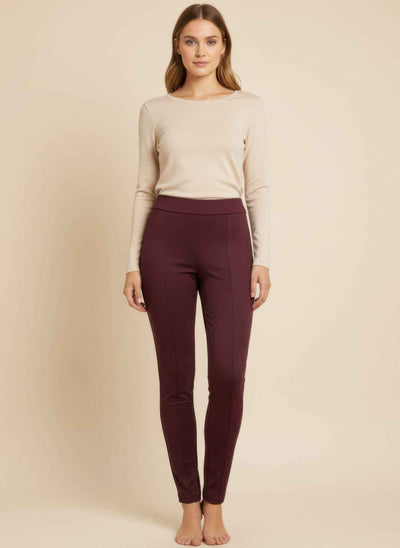 Slim Pull On Ankle Pants - Stretch Knit Polished Fit
