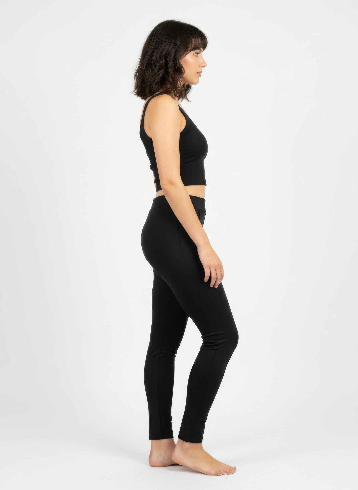Slim Pull On Ankle Pants - Stretch Knit Polished Fit
