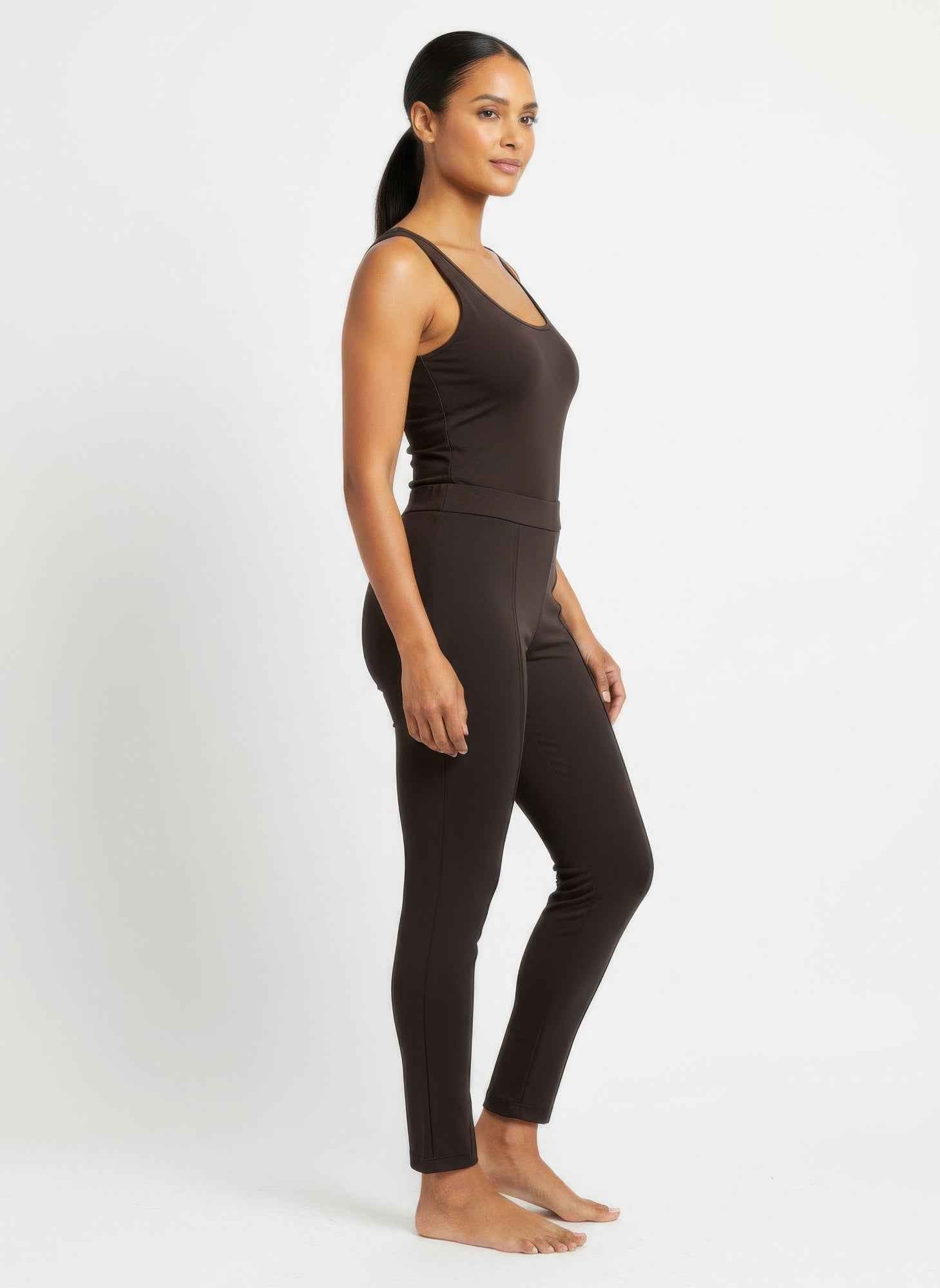Slim Pull On Ankle Pants - Stretch Knit Polished Fit