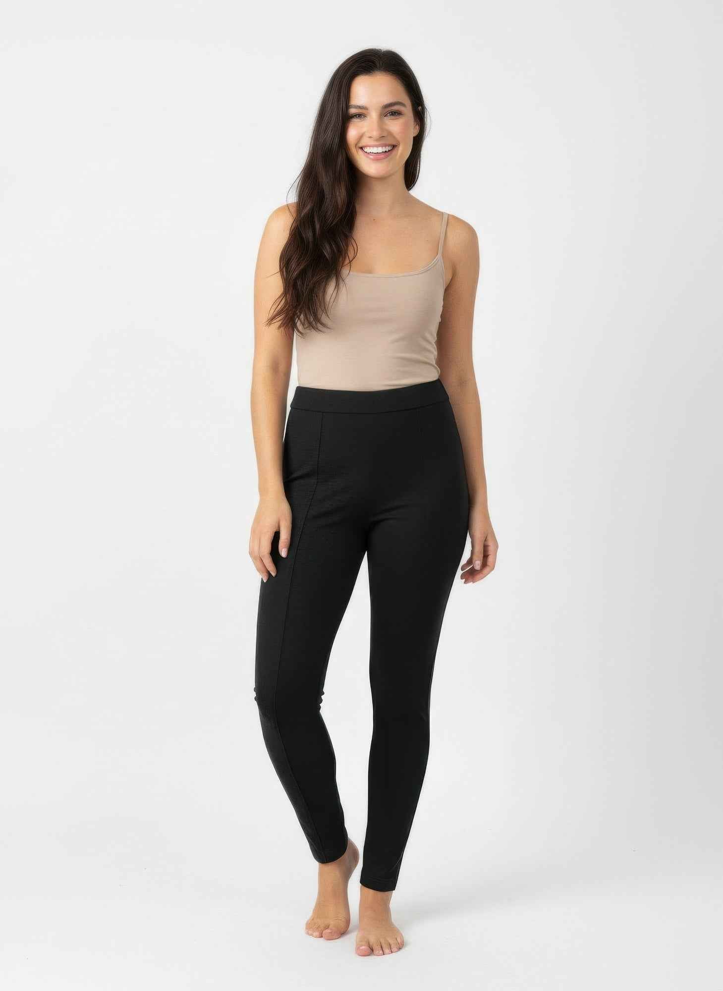 Slim Pull On Ankle Pants - Stretch Knit Polished Fit