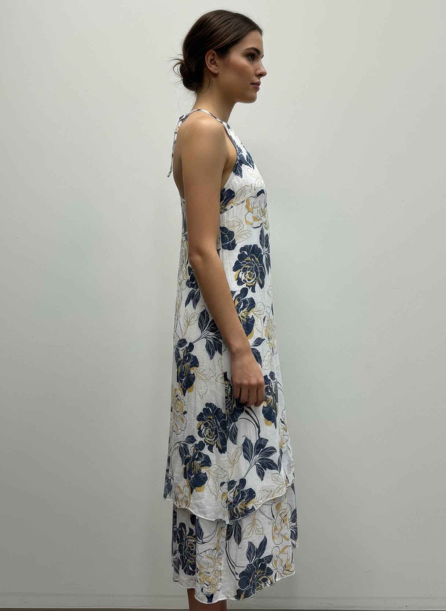 Floral Sleeveless Midi Dress