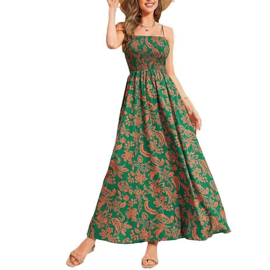 Floral Maxi Dress - Flowy Spaghetti Strap Summer Style