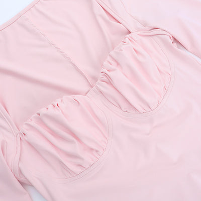 Bodycon Mini Dress - Casual Long Sleeve Fitted