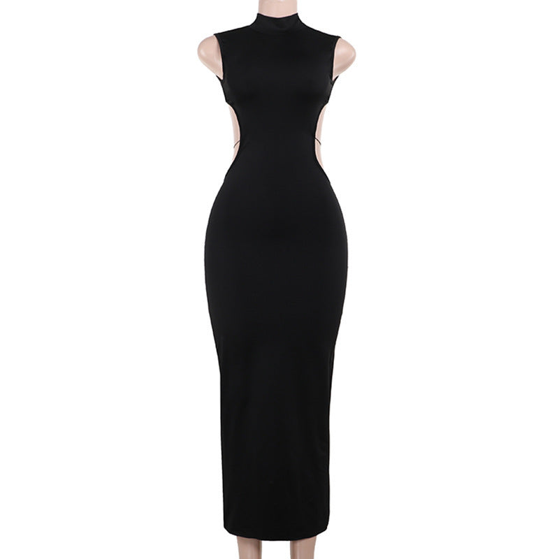Strappy Back Maxi Dress - Backless Bodycon Evening Gown