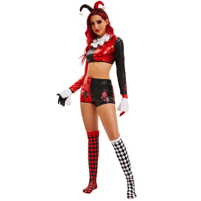 Sexy Jester Halloween Costume - Harley Quinn Clown Outfit