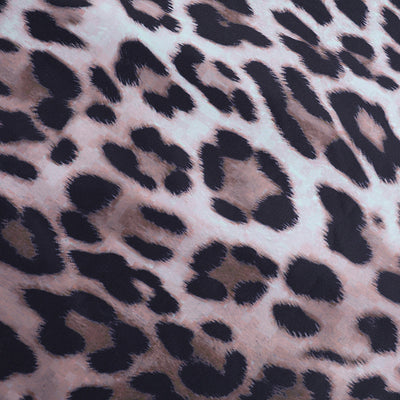 Leopard Print Mini Dress - Casual Sleeveless Round Neck