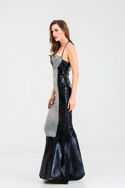 Mermaid Scale Fishtail Costume Dress - Sweetheart Neckline Gown