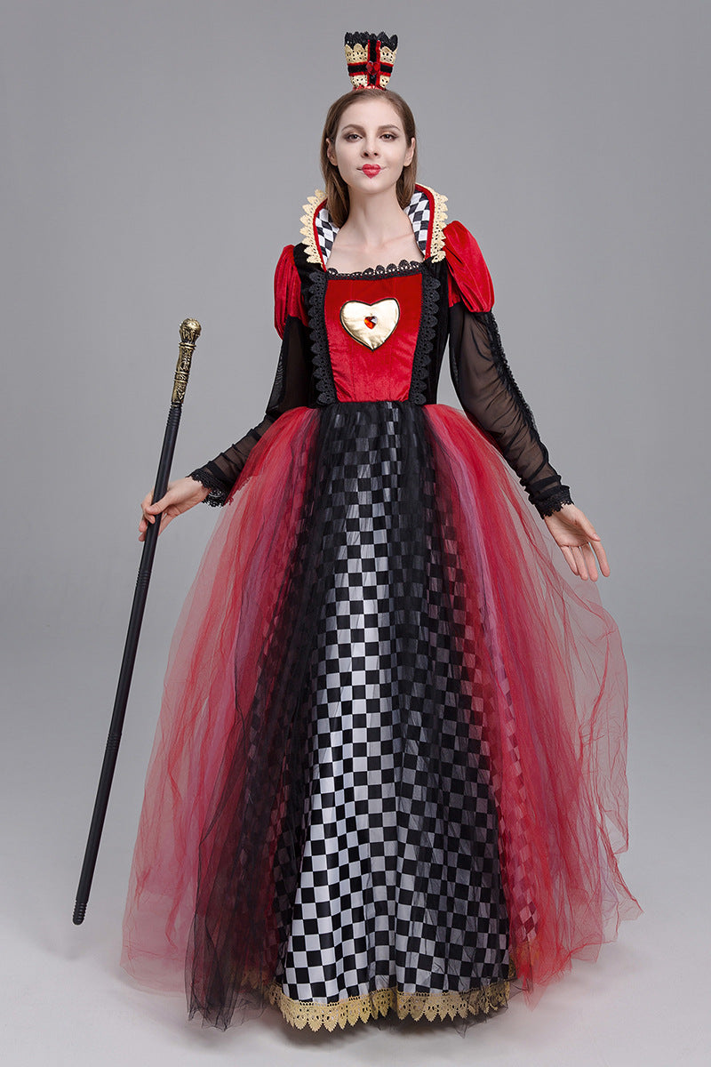 Halloween Queen of Hearts Costume - Checkerboard Skirt and Tulle