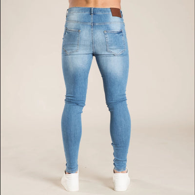 Men's Stretch Skinny Jeans - Mid Rise and Zipper Fly