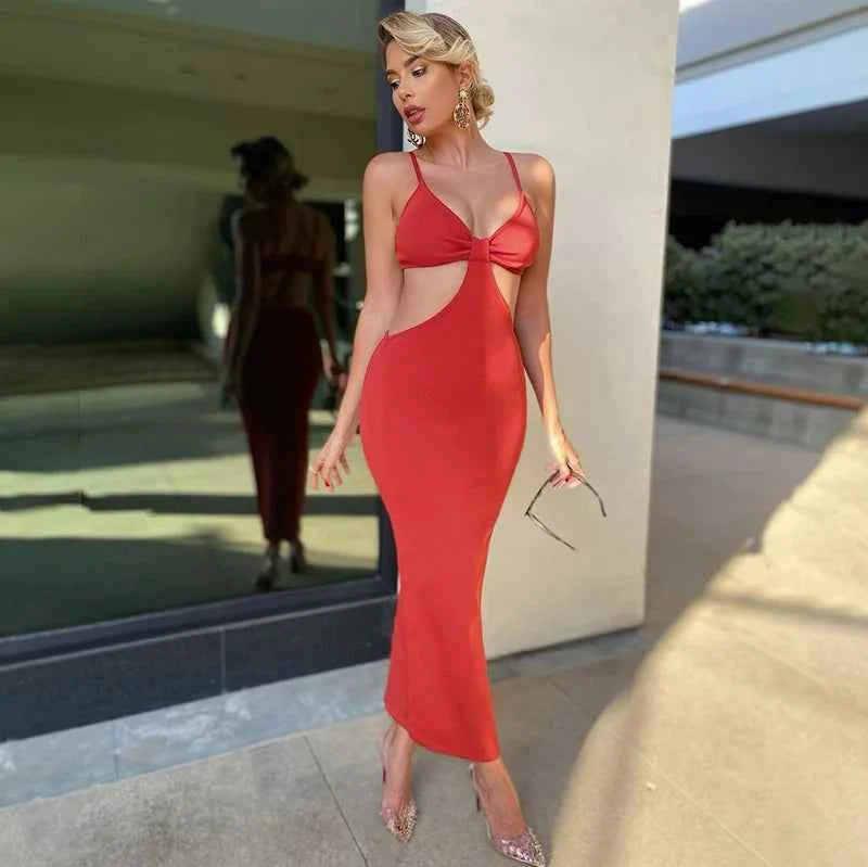 Women's Maxi Dresses Party Club Fashion Sexy Backless Straps Long Dress