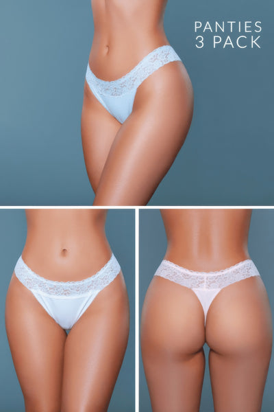 Devon Thong 3 Pack - Soft Low Rise - Fashions Envy