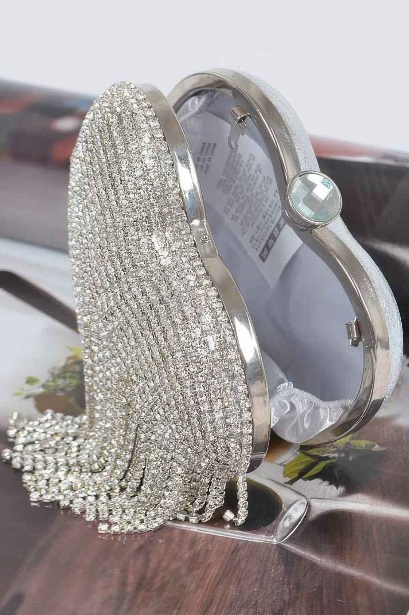 Rhinestone Fringe Mini Case Bag