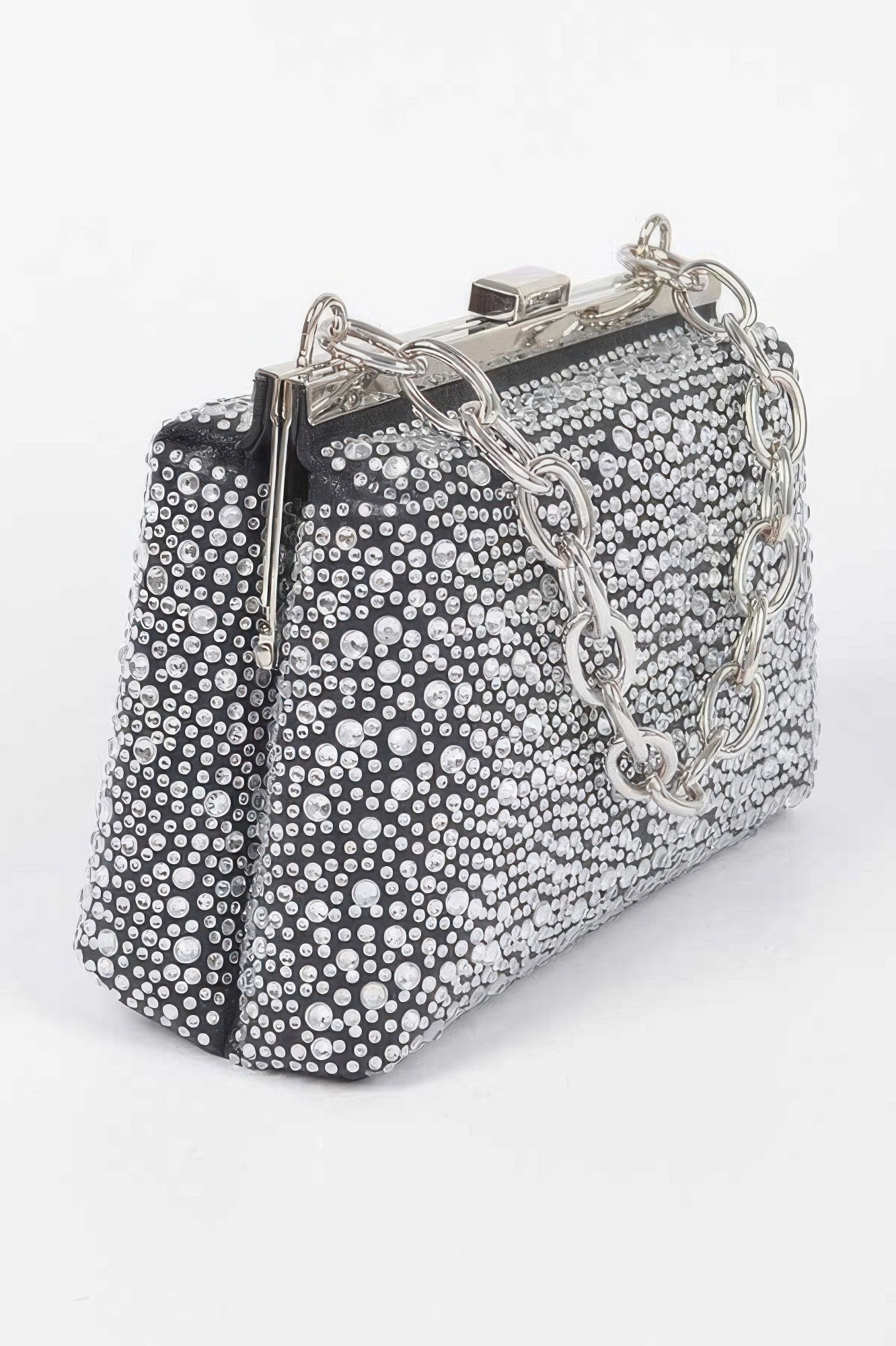 Hotfix Rhinestone Clutch - Lightweight Prom Handbag