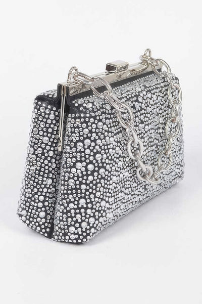 Hotfix Rhinestone Clutch - Lightweight Prom Handbag