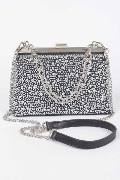 Hotfix Rhinestone Clutch - Lightweight Prom Handbag