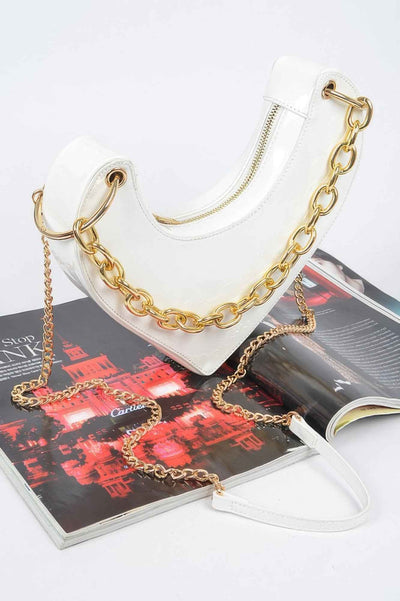 Heart Shape Handle Clutch - Oversized Statement Bag