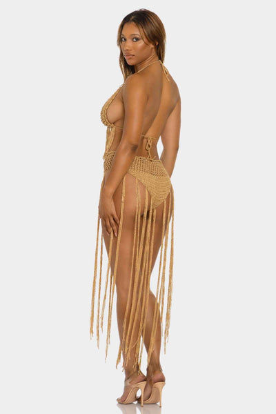 BE WICKED Fringe Fever Bikini - Crochet-Inspired Design