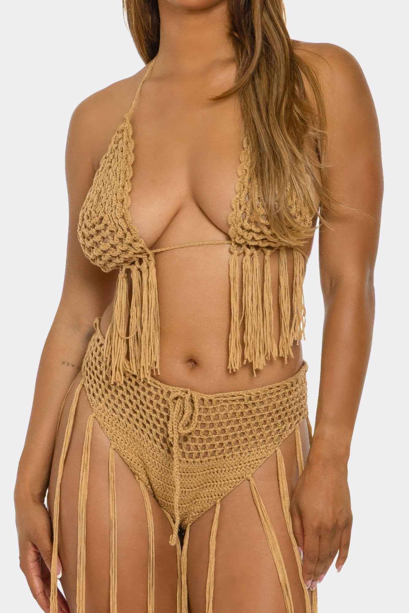 BE WICKED Fringe Fever Bikini - Crochet-Inspired Design
