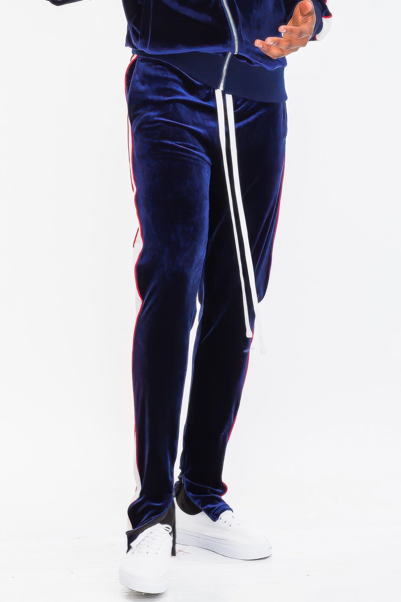 Men's Tracksuit Set - Velour Jacket and Pants - Fashions Envy