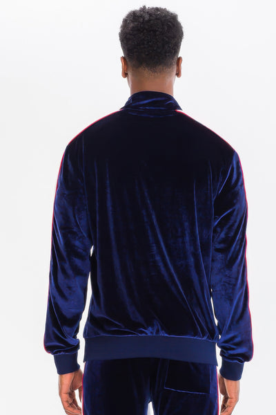 Men's Tracksuit Set - Velour Jacket and Pants - Fashions Envy