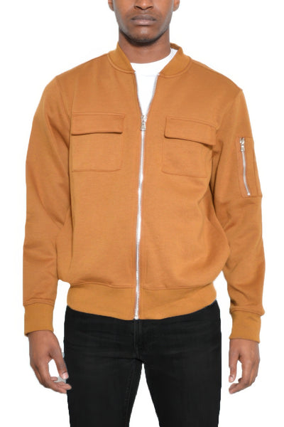Zip-Up Jacket - Lightweight Cotton Men's Casual - Fashions Envy