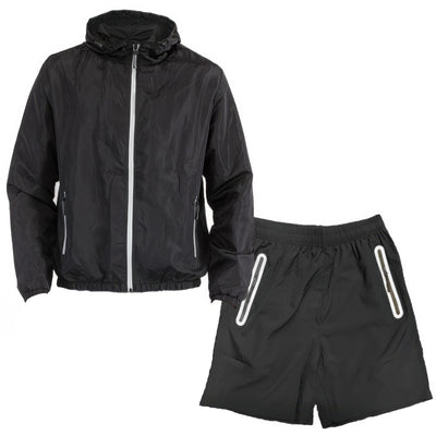 Waterproof Jacket - Lightweight Hooded Reflective Men's - Fashions Envy