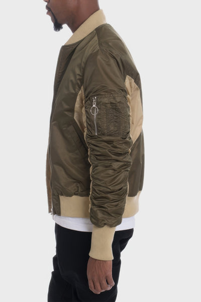Bomber Jacket - Two Tone Color Block Men's Tactical - Fashions Envy