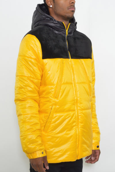 Puffer Jacket - Padded Baffle Quilted Men's Winter - Fashions Envy