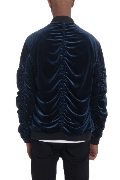 Bomber Jacket - Slim Fit Wrinkled Sleeve Men's Casual - Fashions Envy