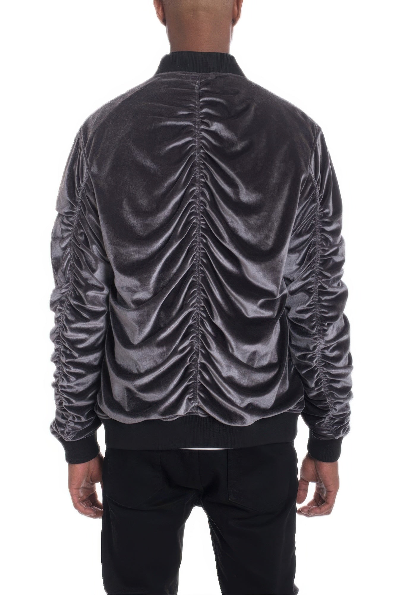 Bomber Jacket - Slim Fit Wrinkled Sleeve Men's Casual - Fashions Envy