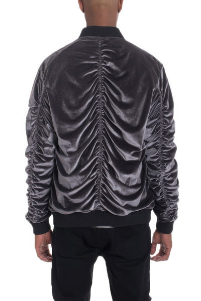 Bomber Jacket - Slim Fit Wrinkled Sleeve Men's Casual - Fashions Envy