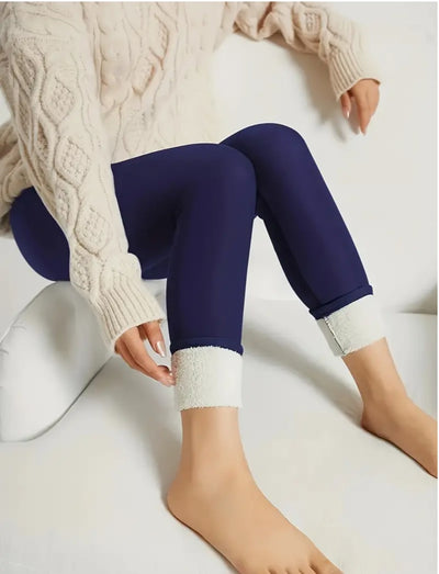 High-Waisted Thermal Leggings - Soft Lining for Cold Days