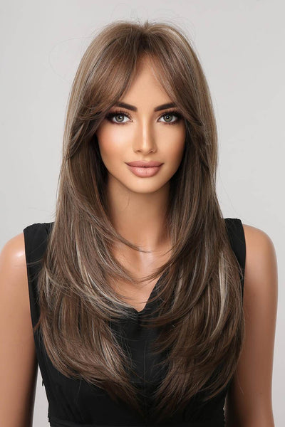 13*1" Full-Machine Wigs Synthetic Long Straight 22" - Fashions Envy