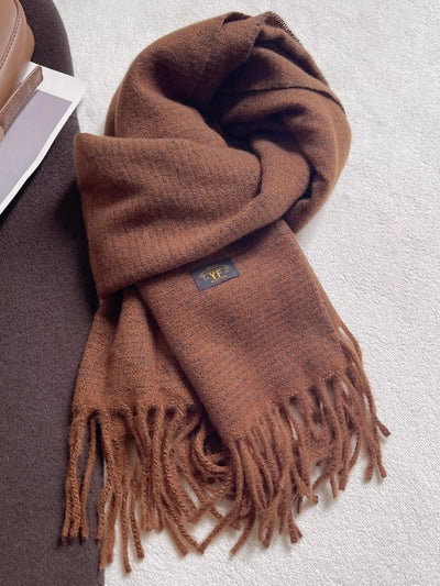 Striped Tassel Scarf - Warm Multicolor Fringe - Fashions Envy