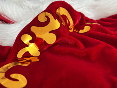 Men's Santa Costume Set - Red Suit and White-Trim Details