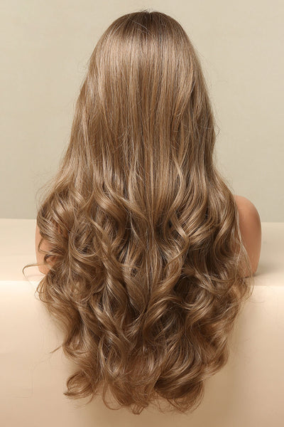 13*2" Lace Front Wigs Synthetic Long Wave 26" 150% Density in Golden Brown - Fashions Envy